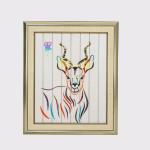 Chinese Zodiac Painting Twelve Animals Goat Home Decor Ribbon Painting Framed