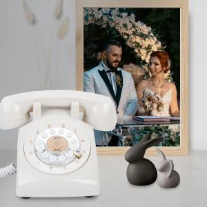 China Special Moments USB Telephone Guest Book For Wedding Audio Phone Guest Book Rental White factory