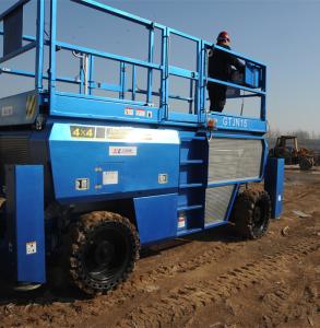 China GTZN Industrial Hydraulic Lifting Platform Rough Terrain Scissor Lift With Outriggers factory
