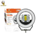 White Yellow Offroad Round LED Fog Lights For Motorcycle Car