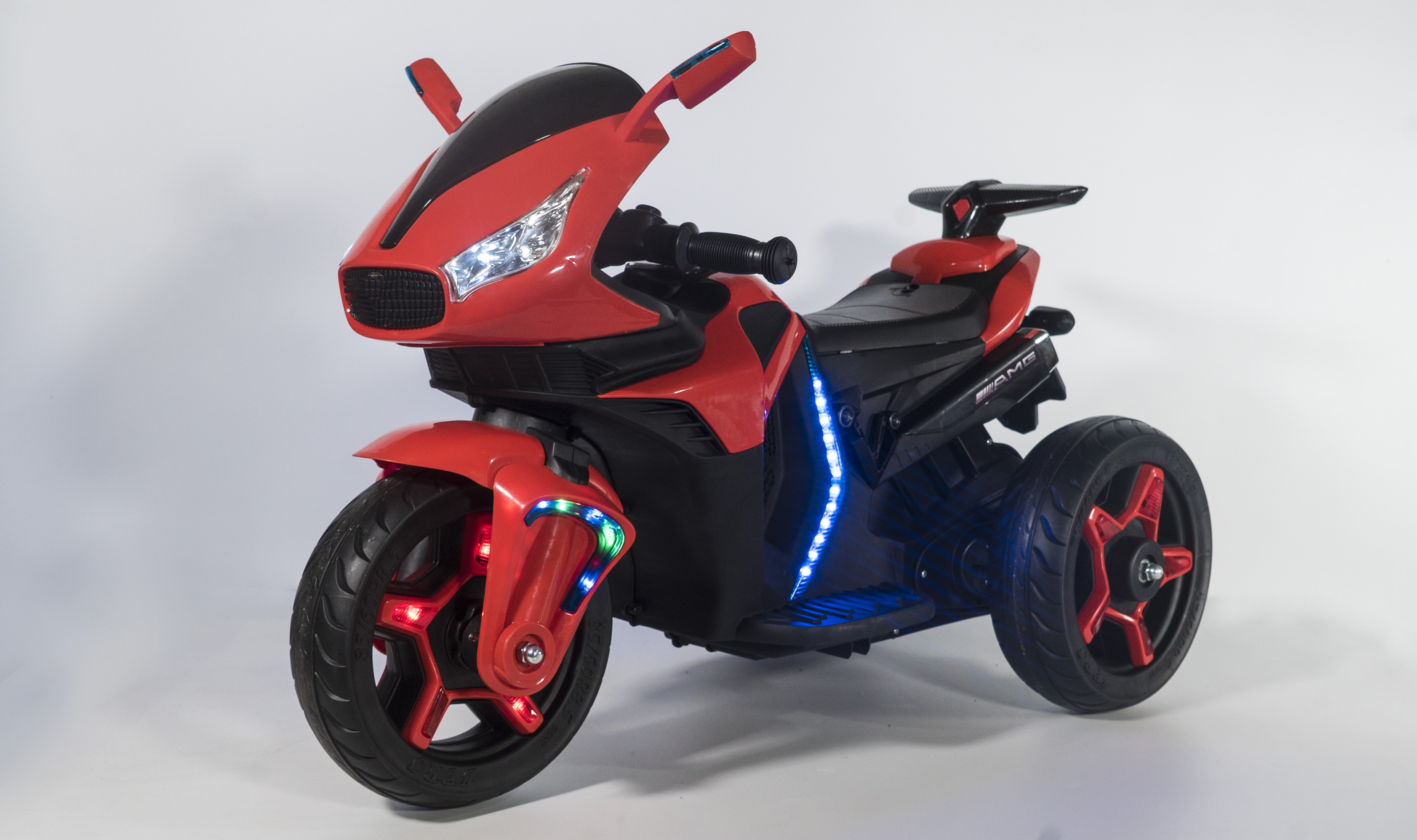 Ride On Toy Children's Battery Three-wheeled Motorcycle Electronic Toy Red/White/Blue