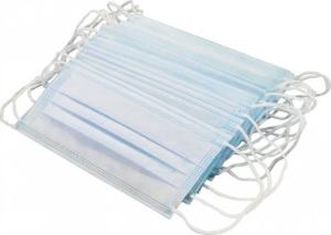China Non Toxic Disposable Face Mask Soft Blue Color High Bacteria Filtration factory