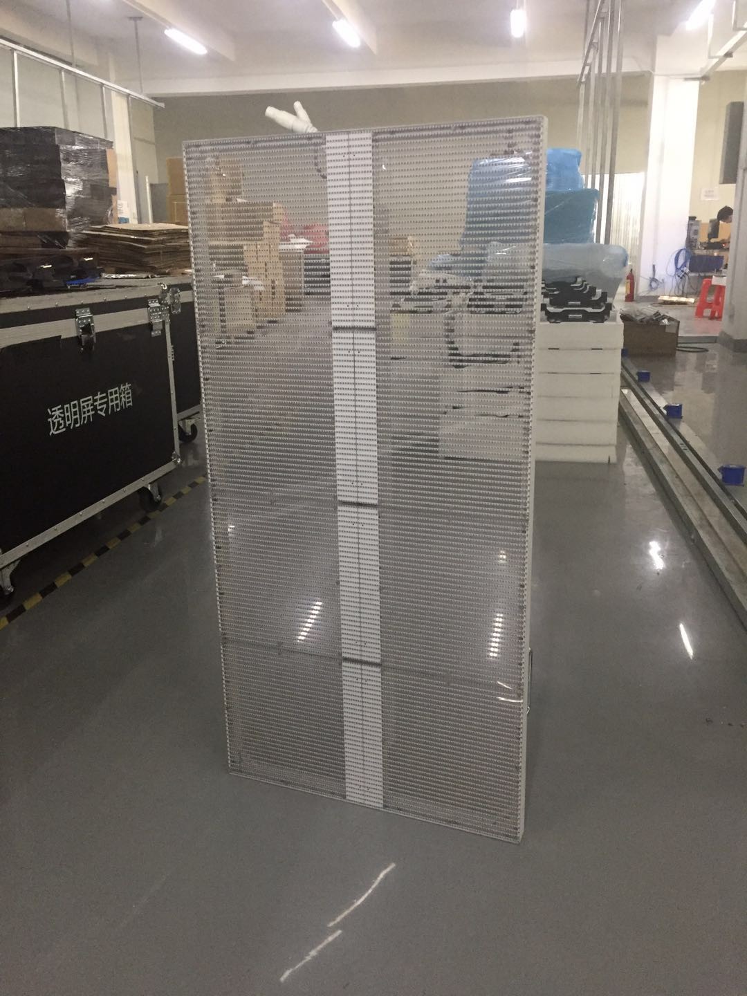 Outdoor Advertising Transparent LED Video Screen 16384 Dots For Shopping Mall Shenzhen Factory