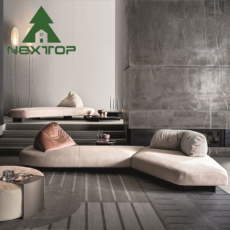 OEM ODM Hotel Lobby Living Room Reception Shaped Corner Sofa Set