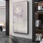 Modern Textured Canvas Oil Painting 6 Color Print Method Hand Painted Flower