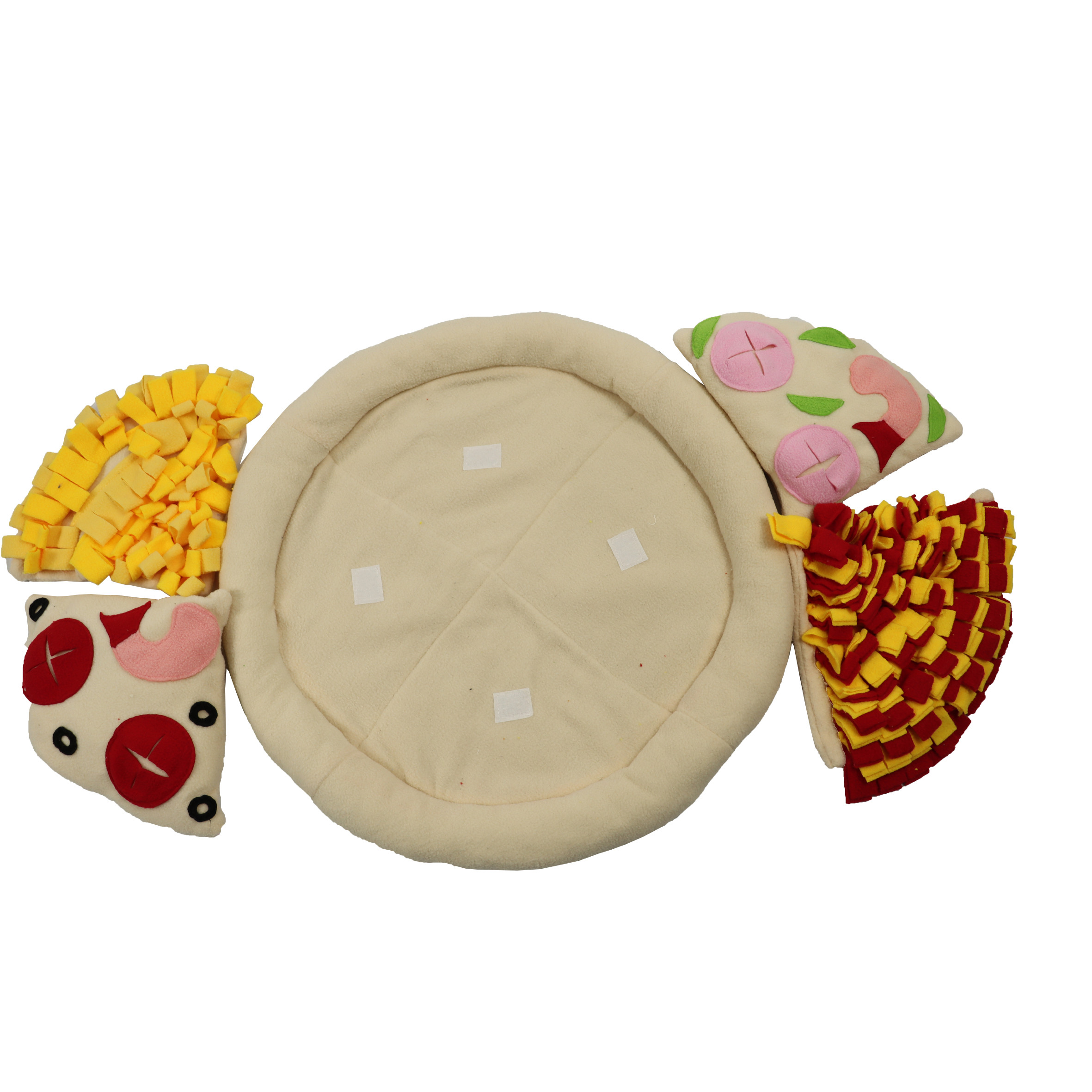 Pizza Shape Dog Pet Sniffing Mat Plastic Rabbit Puppy Puzzle Toys Training Bowl 20inch