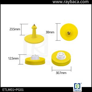 China Plastic Pig Ear Tags RFID LF Animal Tag 134.2Khz Frequency With H3 Chips factory