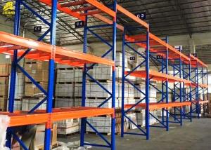 China High Density Heavy Duty Pallet Rack Shelving , Blue Color Heavy Duty Racking System factory
