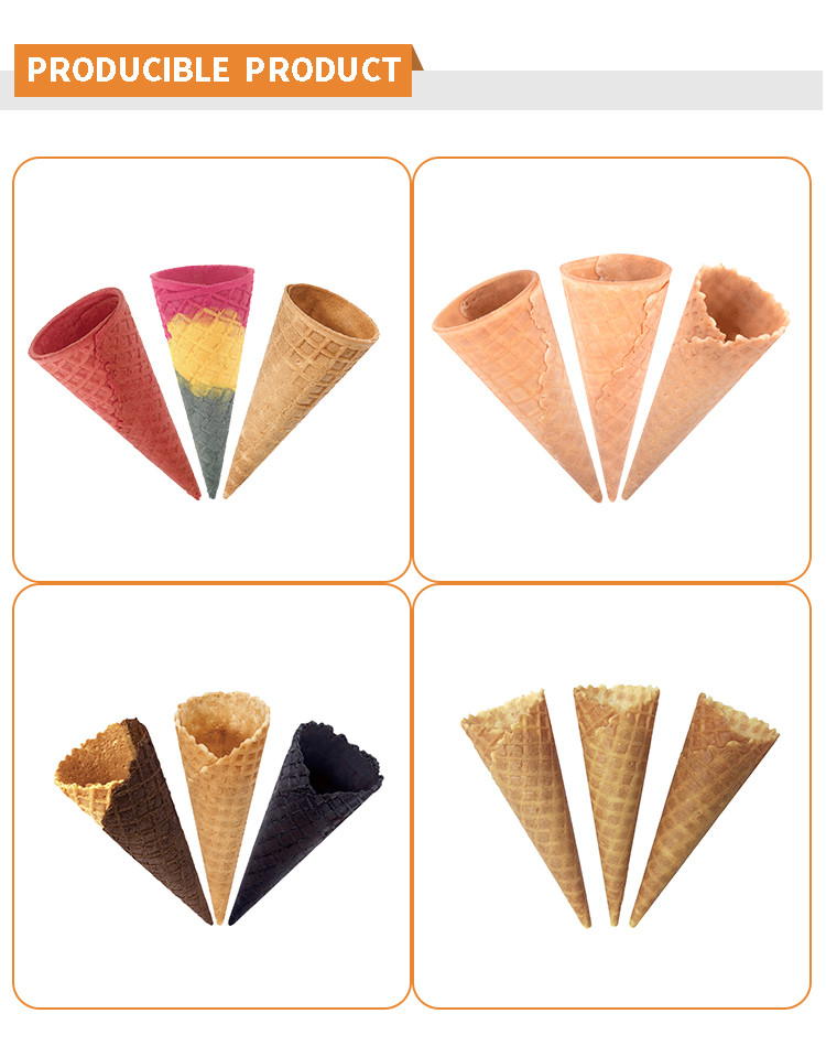 5kg / hour Rolled Sugar Cone Machine Automatic Ice Cream Cone Production Line