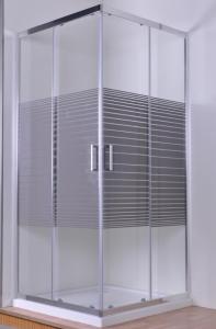 China Grey Silk Painted Glass Shower Enclosures 900 X 900 For Model Rooms / Supermarket factory