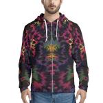 Street Wear Over Size Men Sublimation Hoodies Zipper Up Pullover