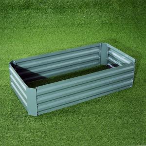 China Metal Raised Garden Bed for Vegetables Large Planter Box Steel Gardening Kit Outdoor Herb Green 6x3x1ft factory