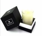black lid and base candle box with foil stamping logo Bespoke candle pack box
