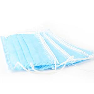 China Custom Made Surgical Dust Mask , Disposable Blue Earloop Face Mask factory