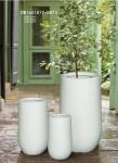 Powder Coated Fiber Clay Planters For Patio Garden Cottage