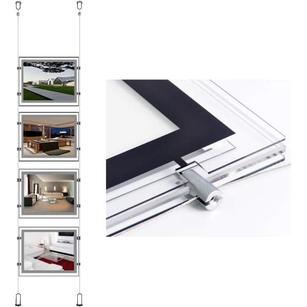 China A4 Landscape Crystal Light Box with Innovative Hidden Fixtures and Highest Brightness LED Backlit for Long Life No Maintenance factory