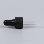 18/410 plastic oil dropper 5ml 3ml Ribbed Closure Silicon Teat Glass Bulb