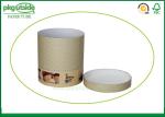 Luxury Round Hat Bouquet Flower Boxes Silk Screen Printing With Satin Handle