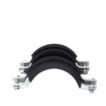 Q235 Gold Electro Galvanized Steel Conduit Clamps TPE Cushioned Pipe Clamp SS316