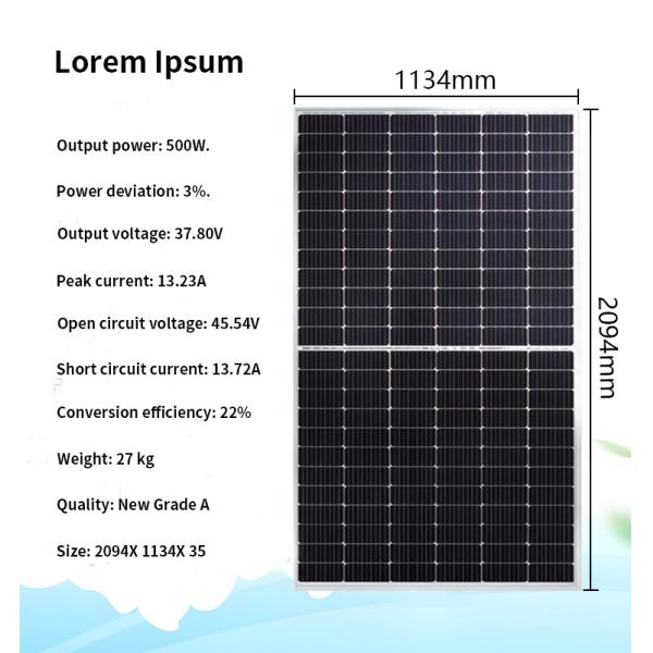 Silicon 120W 300W Monocrystalline Solar Panel 18V