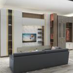 180CM Oak TV Entertainment Unit Multi Color Wood TV Stand Arbitrarily ODM