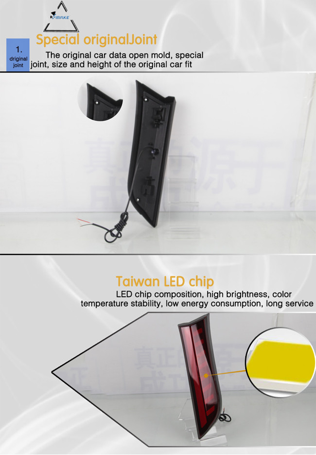 Rear Jeep Pillar Lights Reflector Brake Compass 2017 2018 ABS Material