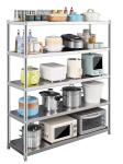 CE BSCI Kitchen Floor 5 Tier Stainless Steel Storage Shelf Box High Capacity