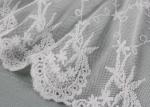 19 CM Floral Embroidered Lace Trim With Scallop Edge For Dress By OEKO - TEX