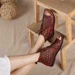 S453 New Style Sandals Female Open Toe Breathable Cool Leather Sandals Female