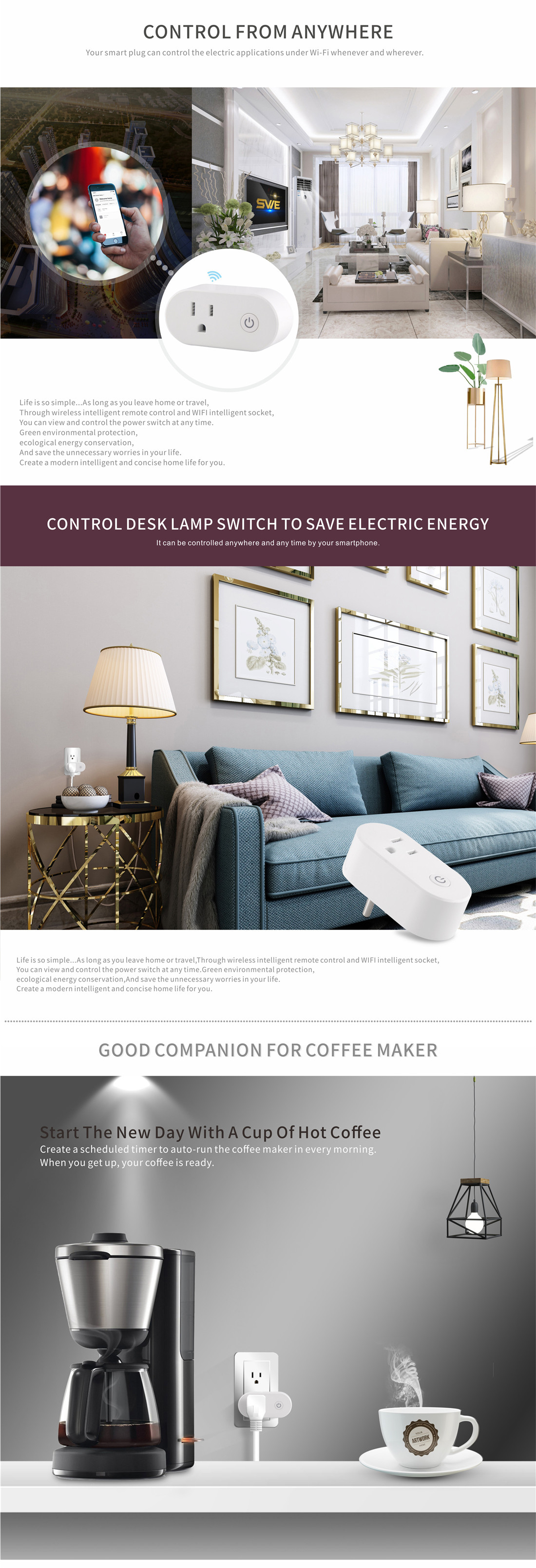 US Standard 15A Wi-Fi Smart Plug