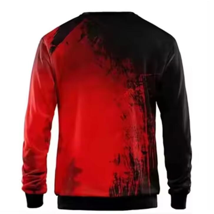 Custom Logo Fleece Sublimation Print Sweater Long Sleeve Streetwear Style