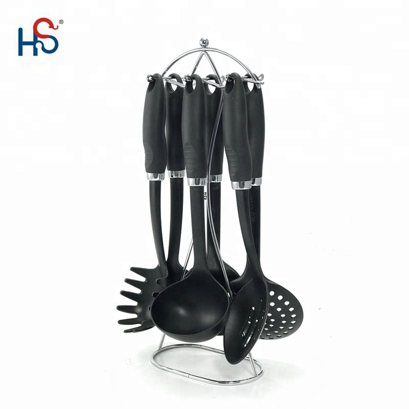 7-Piece Nylon Kitchen Cooking Utensil Set Sustainable Plastic Kitchenware for Homesen