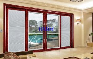 China Australian Style wood color Aluminium Horizontal Sliding Windows Optional 27mm Sash Slot Width factory