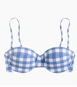 China underwire bikini top in oversized matte gingham factory