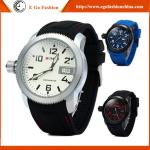 3 Colors Available Red White Blue Stainless Steel Watch Fashion Quartz Watch