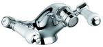 Contemporary Bidet Mixer Taps Chrome Finish with Double Handles