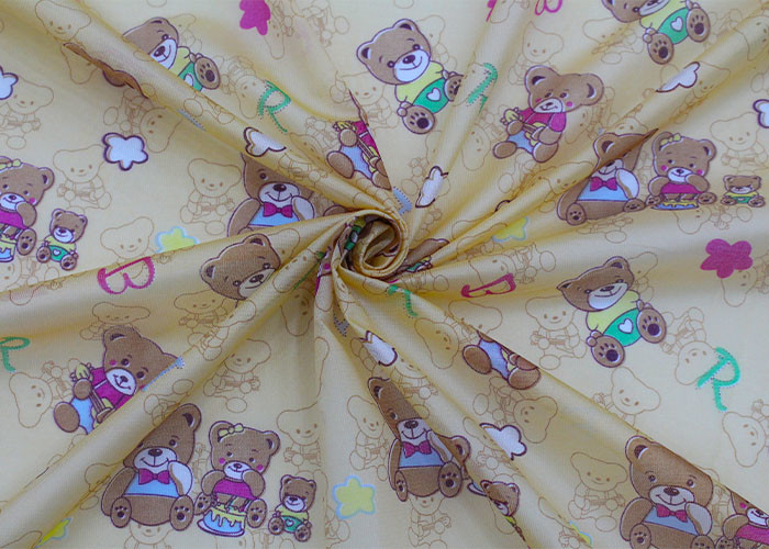 Polyester Warp Knitted Color Printing Mattress Quilting Fabric 225cm Width