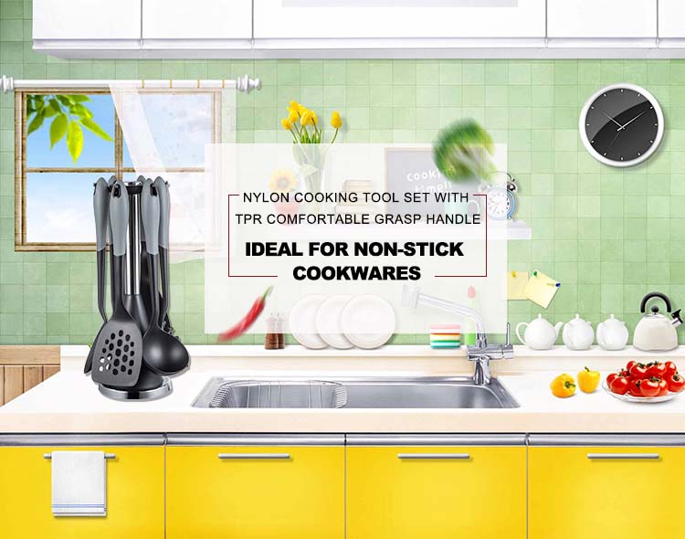 Best Kitchen Utensil Set 7PCS Sustainable Nylon and Customized Cocina Utensilios