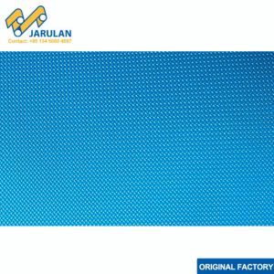 Antibacterial Rice Grain Pattern Conveyor PU Belt Blue Color For Food Industry