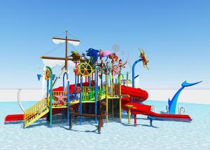 China Fun Design Outdoor Water Park Fiberglass Water Slide Water Playground Equipment factory