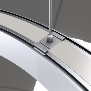 Multiple Diffuser LED Aluminium Extrusion Channel 60*50mm Circular Anodized