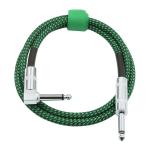 Angle To Straight Electric Guitar Cable 10FT/30FT Black Braided 6.35mm 1/4 Inch