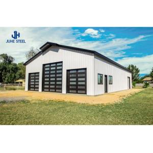 China Outdoor Tool Cabinet Steel Workshop Storage House Car Parking Light Steel Gable Garden Sheds factory