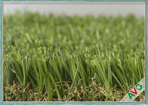 China Anti - UV Roof Landscaping Artificial Grass S Shape Monofil PE + Curly PPE factory
