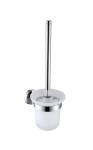 stainless steel material holder dual tier glass bathroom shelf