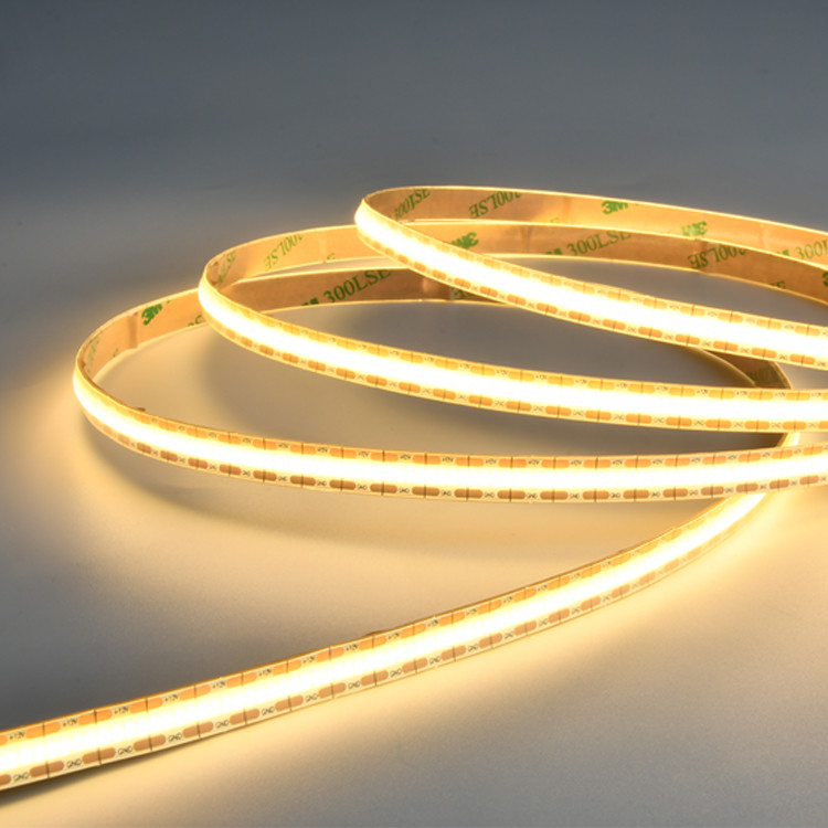 UL Flexible LED Strip Famous Chip 24V Ultra Thin Silicone 10mm PCB board IP20 528 cob led lights