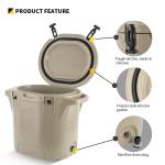 Round 25QT Ice Box Cooler 43cm Car Ice Bucket Foam Insulated