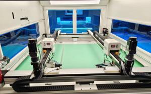 China Double Head Inkjet Line Drawing Machine for Shoe Upper / Vamp factory