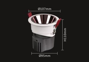 China Interior Dimming 20W LED Grille Spotlight 5000K 6000K Color Temperature factory