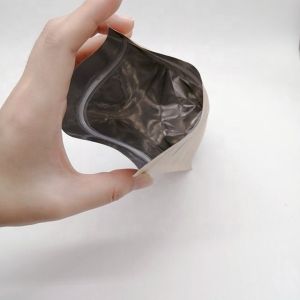 Kraft Biodegradable Stand Up Pouches Paper Bag With Clear Window